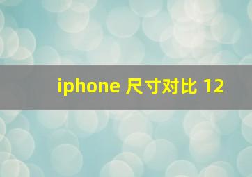 iphone 尺寸对比 12